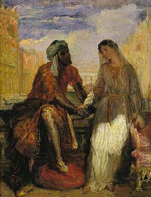 Theodore Chasseriau Othello and Desdemona in Venice China oil painting art